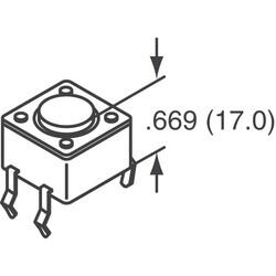 Tactile Switch SPST-NO Top Actuated Through Hole - 3