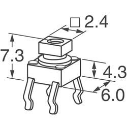 Tactile Switch SPST-NO Top Actuated Through Hole - 2