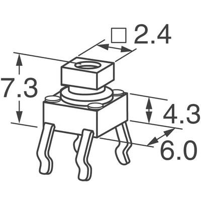 Tactile Switch SPST-NO Top Actuated Through Hole - 2