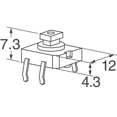 Tactile Switch SPST-NO Top Actuated Through Hole - 2