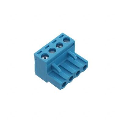 4 Position Terminal Block Plug, Female Sockets 0.200