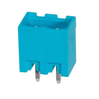 2 Position Terminal Block Header, Male Pins, Shrouded (4 Side) 0.200