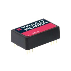 Isolated Module DC DC Converter 2 Output 12V -12V 125mA, 125mA 4.5V - 9V Input - Traco Power