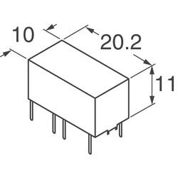 Telecom Relay DPDT (2 Form C) 24VDC Coil Through Hole - TE Connectivity Potter & Brumfield Relays (1)