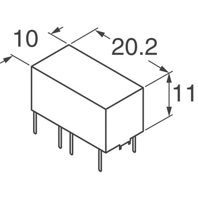 Telecom Relay DPDT (2 Form C) 24VDC Coil Through Hole - 2