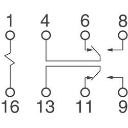 Telecom Relay DPDT (2 Form C) 24VDC Coil Through Hole - 3