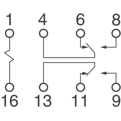 Telecom Relay DPDT (2 Form C) 24VDC Coil Through Hole - 3
