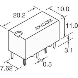 Telecom Relay DPDT (2 Form C) Through Hole - 3