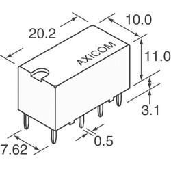 Telecom Relay DPDT (2 Form C) Through Hole - 3