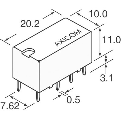 Telecom Relay DPDT (2 Form C) Through Hole - 3