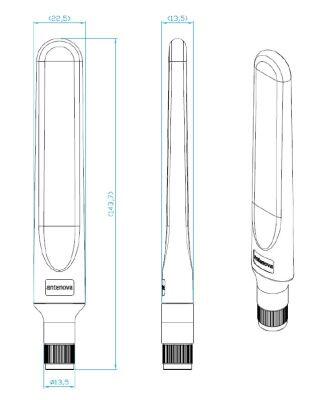 Telecoms and LTE Draco 90 Degrees Swivel Terminal Antenna - 2