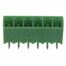 6 Position Terminal Block Header, Male Pins, Shrouded (4 Side) 0.150