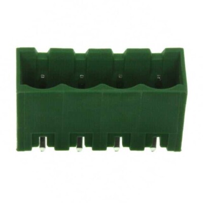 4 Position Terminal Block Header, Male Pins, Shrouded (4 Side) 0.200