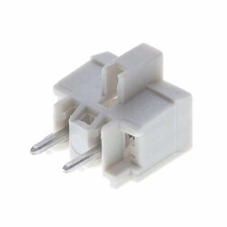 2 Position Terminal Block Header, Male Pins, Shrouded (4 Side) 0.197