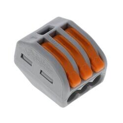 Terminal Butt Splice, Closed End, Individual Openings Connector Push In 12-28 AWG Gray, Orange - 1