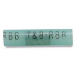 Terminal Butt Splice, Inline, Individual Openings Connector Crimp 18-22 AWG Red - ABB Electrification (Thomas and Betts)
