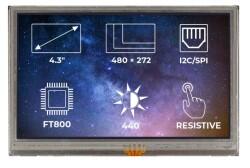 TFT-LCD Display Ekran FT800 RTP 4,3