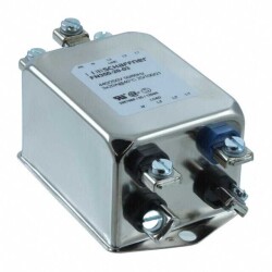 Three Phase (Wye) EMC/EMI Line Filter 20 A DC ~ 400Hz Single Stage Terminal Block - TE Connectivity Schaffner