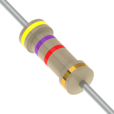 4.7 kOhms ±5% 0.25W, 1/4W Through Hole Resistor Axial Automotive AEC-Q200 Carbon Film - 1