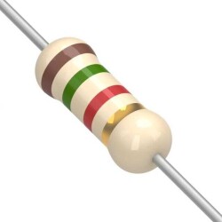 1.5 kOhms ±5% 0.25W, 1/4W Through Hole Resistor Axial Carbon Film - KOA Speer Electronics, Inc.