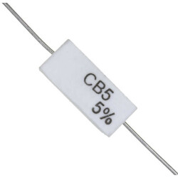 100 Ohms ±5% 5W Through Hole Resistor Axial Flame Proof, Moisture Resistant, Safety Wirewound - 1
