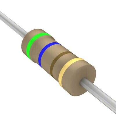 560 Ohms ±5% 0.25W, 1/4W Through Hole Resistor Axial Flame Retardant Coating, Safety Carbon Film - 1