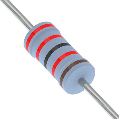22 kOhms ±1% 0.5W, 1/2W Through Hole Resistor Axial Metal Film - 1
