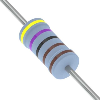 4.7 kOhms ±1% 0.5W, 1/2W Through Hole Resistor Axial Metal Film - 1