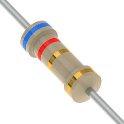 6.2 Ohms ±5% 0.25W, 1/4W Through Hole Resistor Axial Automotive AEC-Q200 Carbon Film - YAGEO