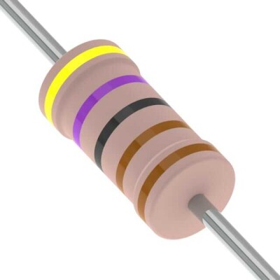 4.7 kOhms ±1% 3W Through Hole Resistor Axial Flame Proof, Safety Metal Film - 1