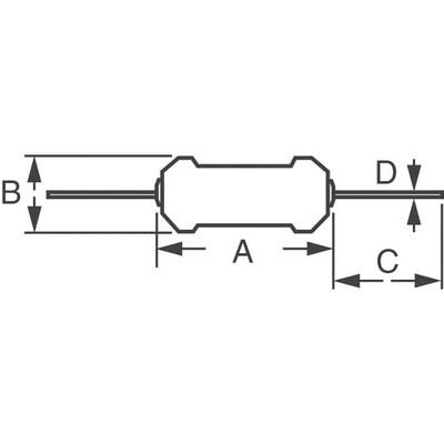10 kOhms ±5% 0.25W, 1/4W Through Hole Resistor Axial Flame Retardant Coating, Safety Carbon Film - 2