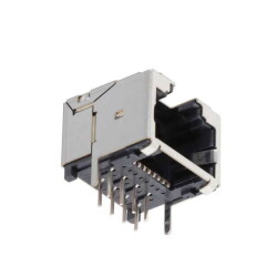 Jack Modular Connector 8p8c (RJ45, Ethernet) 90° Angle (Right) Shielded, EMI Finger Cat5 - Hirose Electric Co Ltd