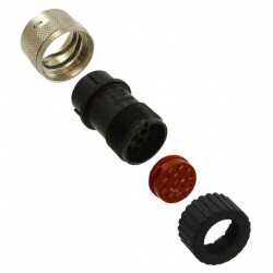 12 Position Circular Connector Plug Housing Free Hanging (In-Line) Coupling Nut - ITT Cannon, LLC
