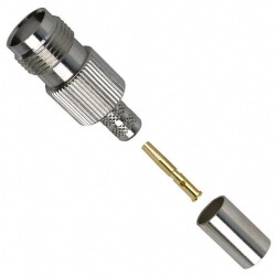 TNC Connector Jack, Female Socket 50 Ohms Free Hanging (In-Line) Crimp - Amphenol RF