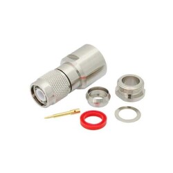 TNC Connector Plug, Male Pin 50 Ohms Free Hanging (In-Line) Solder - Pasternack