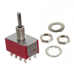 Toggle Switch DP3T Panel Mount - C&K