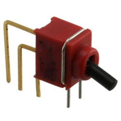 Toggle Switch SPDT Through Hole, Right Angle, Vertical - E-Switch