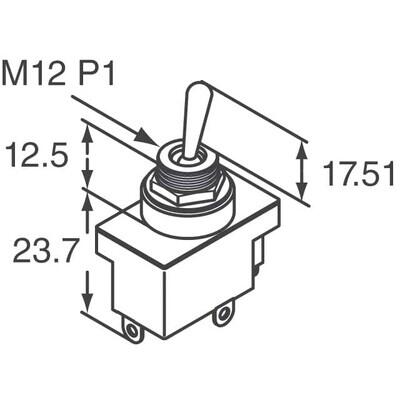 Toggle Switch SPST Panel Mount - 2