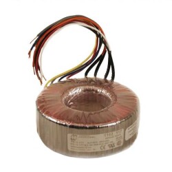 Toroidal 80VA Power Transformer 117V, 234V Primary Parallel 12V, Series 24V Secondary Parallel 6.66A, Series 3.33A Chassis Mount - Hammond Manufacturing