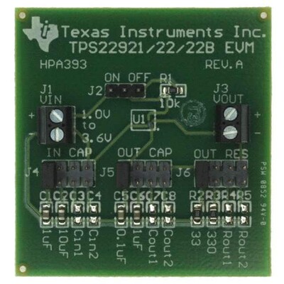 TPS22922B Power Distribution Switch (Load Switch) Power Management Evaluation Board - 1