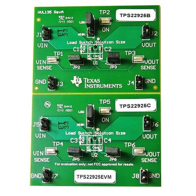 TPS22925 Power Distribution Switch (Load Switch) Power Management Evaluation Board - 1