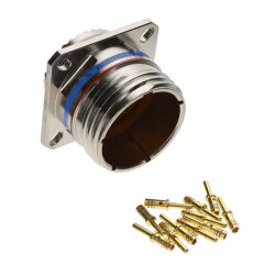 11 Position Circular Connector Receptacle, Male Pins Crimp - Amphenol Aerospace Operations