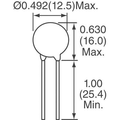 12.5 V 250 A Varistor 1 Circuit Through Hole Disc 10mm - 4