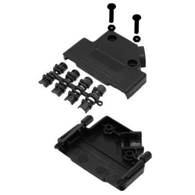 37 Position Two Piece Backshell Connector Black 45° Unshielded - 1