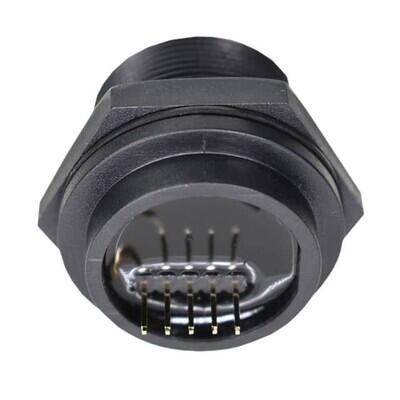 USB-A (USB TYPE-A) USB 2.0 Receptacle Connector 4 Position Panel Mount, Through Hole - 2