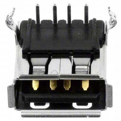 USB-A (USB TYPE-A) USB 2.0 Receptacle Connector 4 Position Through Hole, Right Angle - 1