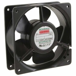 Fan Tubeaxial 230VAC Square - 120mm L x 120mm H Sleeve 106.0 CFM (2.97m³/min) 2 Terminals - Mechatronics Fan Group