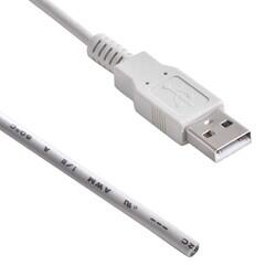 USB 2.0 Cable A Male to Cable (Round) 1.64' (500.0mm) Shielded - 1