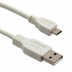 USB 2.0 Cable A Male to Micro B Male 3.00' (914.4mm) Shielded - Qualtek