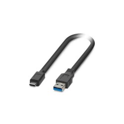 USB 5Gbps (USB 3.0, USB 3.x Gen 1, Superspeed) Cable A Male to C Male 0.98' (300.0mm) Unshielded - Phoenix Contact